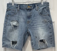 Mossimo Blue Distressed Cut Off Shorts Women  s Size 4/27 28x8 