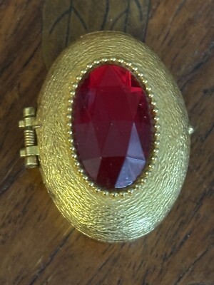 Vintage Helena Rubinstein red Jewel HEAVEN SENT SCENT Perfume Compact