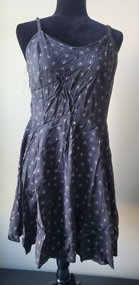 New with Tags Junk Food Black AC/DC Lightning Bolt Sleeveless Dress 