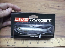  LIVE TARGET SHINER FISHING LURE 6 1/2”  1/2 oz New in Pack  Silver Flake
