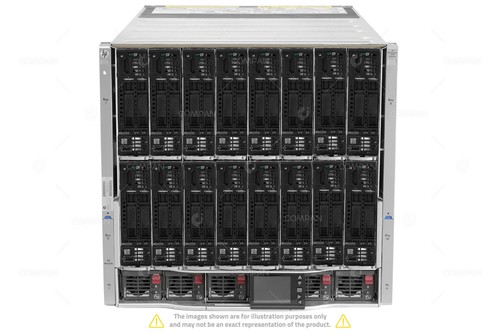 HPE C7000 16x BL460c Gen10 32x Xeon Silver 4114 512 GB RAM 32x 300GB Rails - Picture 1 of 11