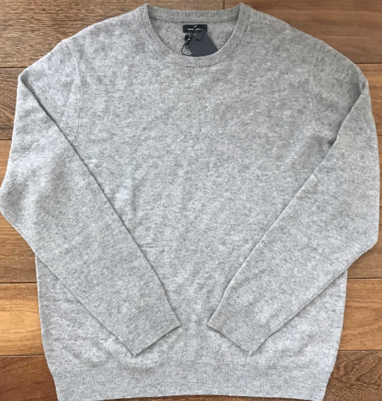 2-Ply Cashmere Sweater Crew Neck Grey 