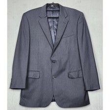 JOS A BANK Suit Jacket Mens 42L Blue Navy Herringbone Career Wedding 100 Wool