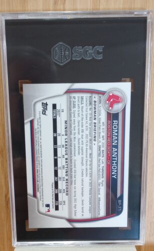 2023 Bowman Prospects Roman Anthony #BP-71 SGC 9.5 (Mint+). - Picture 2 of 2