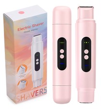 2 in 1 Electric Razors for Women Dual Head Pubic Body Hair Trimmer Facial Shaver