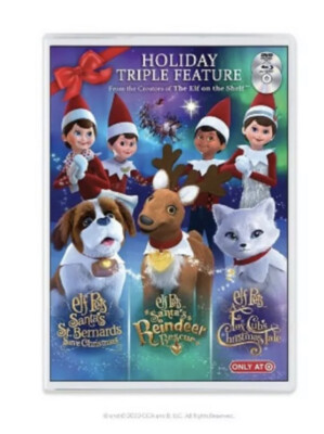 Elf on the Shelf Elf Pets: Holiday Triple Feature  (Blu-ray + DVD, 2020) Sealed