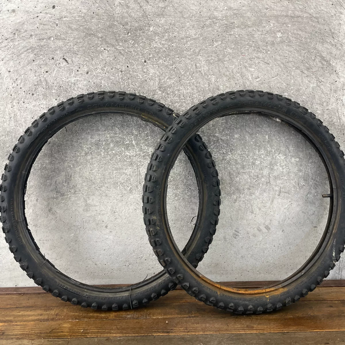 Old School BMX Schwinn Scrambler BX Tires Knobby 80s S2 S 2 20