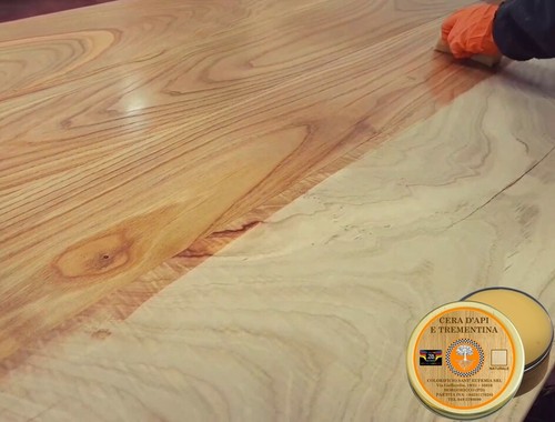 OIL&WAx Ceralegno cera d'api in pasta per mobili e legno lucida protegge NOCE SC - Foto 4 di 6