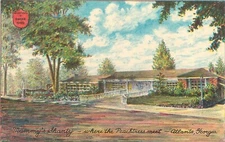 1950s Atlanta Georgia Mammy's Shanty Restaurant Bowers Postcard 24-10823