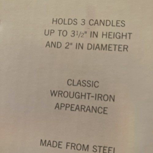 Martha Stewart 3-piece Metal Work Candlestick Set Black size 10, 12 & 14 inches - Picture 7 of 10