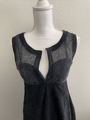 ermanno scervino dress black sleeveless lace Mini length