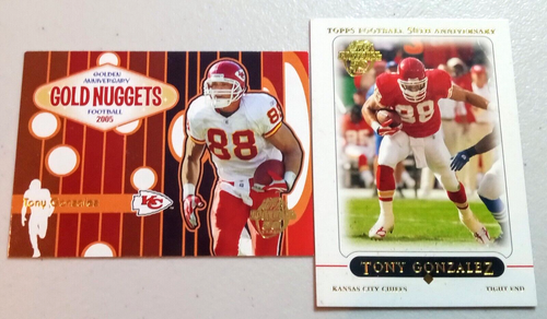 2005 Topps Gold Nuggets Tony Gonzalez Kansas City Chiefs #143 - Picture 4 of 8