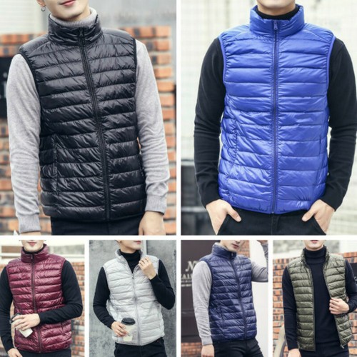 Men Down Vest Waistcoat Sleeveless 