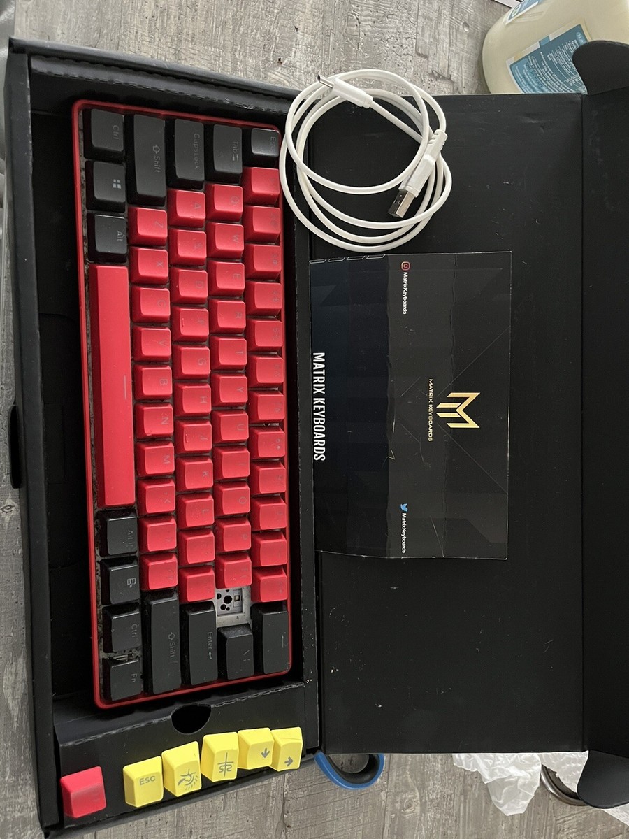 Clix X Matrix 60% Mechanical Keyboard (Exclusive Red & Black