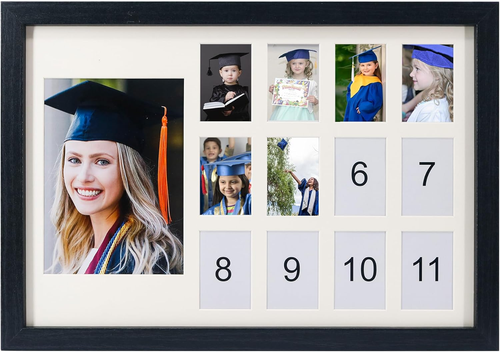 School Days Photo Frame K-12 School Years Picture Frame Graduation Photo Collage - Picture 9 of 12