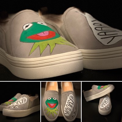 Kermit the Frog Custom Dolce Vito Shoes - Sesame Street Streetwear Kicks