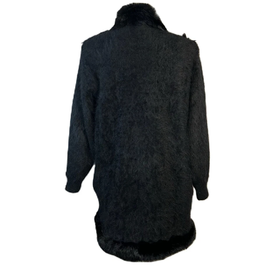 Cárdigan Abrigo de Piel Para Mujer De Colección Talla L Abierto Angora Mezcla de Lana Estilo Penny Lane Foto 2 de 4