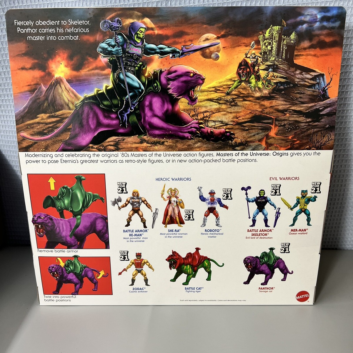 Figurine Mattel MOTU Origins Panthor Flocked Fur - Masters Of The Universe - Neuf