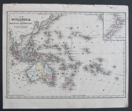 1878 Mitchell Map Africa: Explorers' Routes, Colonies by Freed American Slaves - Picture 13 of 14