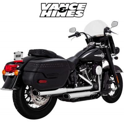 Vance & Hines Chrome Slip-On Mufflers For 18-22 Harley Davidson Softail Heritage