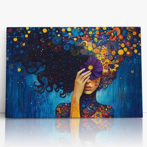 Pensieri Floreali - Quadro Canvas su Tela Mandrarte - Opera d'Arte Astratta - Imagen 2 de 5