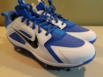 huarache baseball cleats blue and white