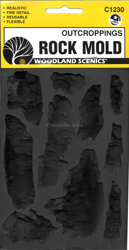 C1230 Woodland Scenics Rock Mould Outcroppings 5" x 7" (12.7cm x 17.7cm) TMC