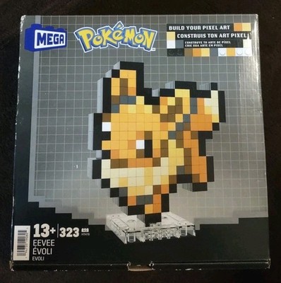 Mega Pokemon EEVEE Pixel Art Building Set 323 Pieces Age 13+ New Sealed Box