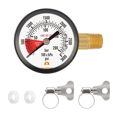 #ad 2quot; Pressure Gauge for CO2 Beer keg RegulatorRegulator Gauge0 3000psiLeft H... $14.12