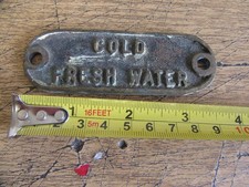 VINTAGE ANTIKES SCHILD PLAKETTE MESSINGGUSS K...