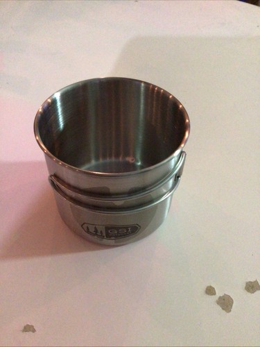 GSI Outdoors Glacier Stainless Steel Camping Mug Cup Pot Folding Handles 18 Oz - Picture 2 of 4