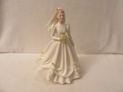 Vtg Royal Doulton Bride Ivory Figurine, 1990, Handmade in England