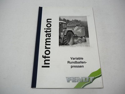 Fendt 2600 2900 V VS Round Bale Press Product Information Circa 2005