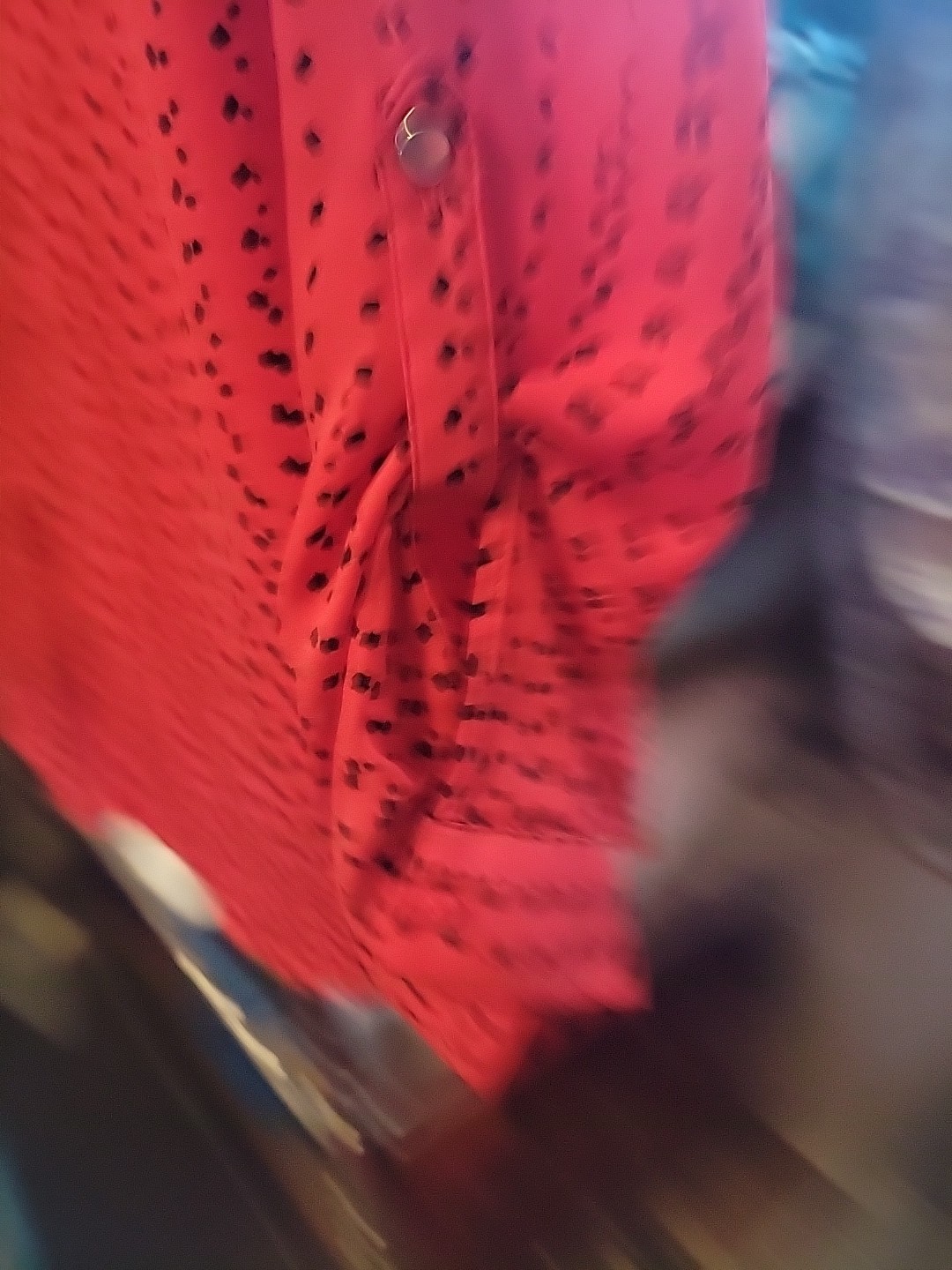 Apt 9 Essentials Women's Medium Red Dot Blouse Ro… - image 5