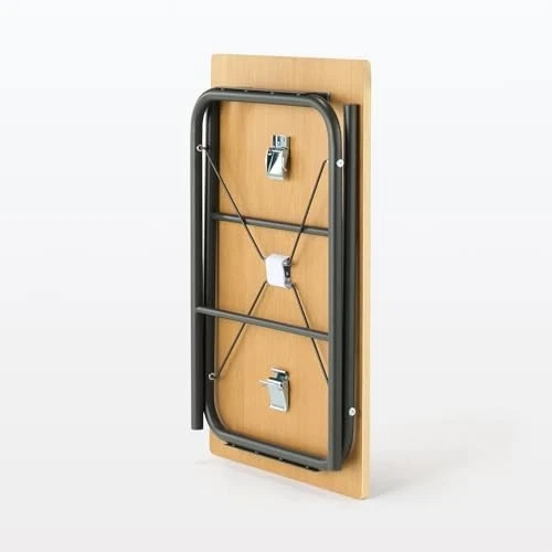 MUJI Foldable Wood Steel Pipe Table Dark Gray 80cm x 50cm x 70cm F/S w/Tracking# - Image 4 of 4