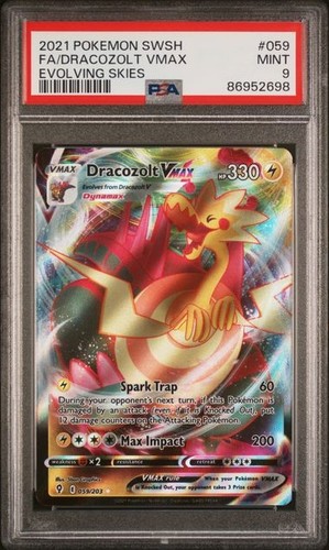 Dracozolt VMAX graded PSA 9 for sale on eBay