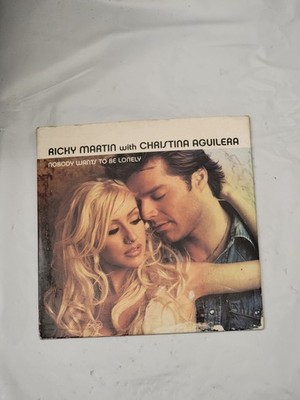 Ricky Martin ft. Christina Aguilera Nobody Wants to Be Lonely CD Single Promo No