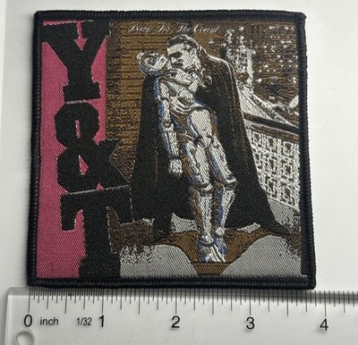 Y & T  Down For The Count Black Border Woven Patch