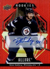 2022-23 Upper Deck Allure Red Rainbow Rookie Auto 139 Dylan Samberg Winnipeg Jet