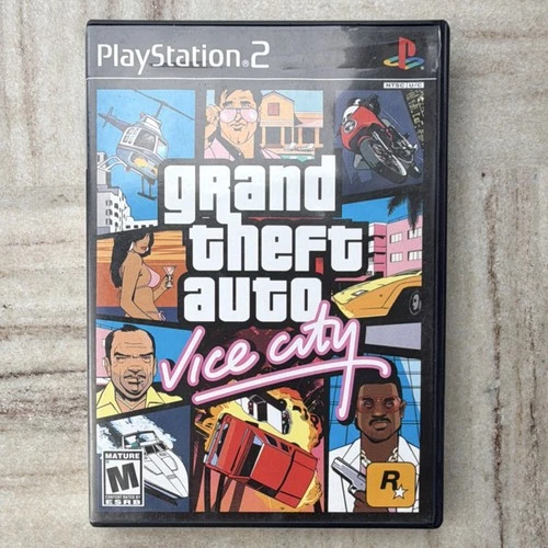 Grand Theft Auto: Vice City Sony PlayStation 2 PS2 Game Complete + Manual/Poster