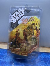Star Wars Saga Legends Red Battle Droids Action Figure w Coin W Protector Case