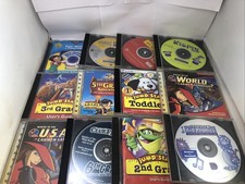 Kids Educational PC Software Game Bundle Lot Of 12 Discs Kid Pix Cluefinders ML