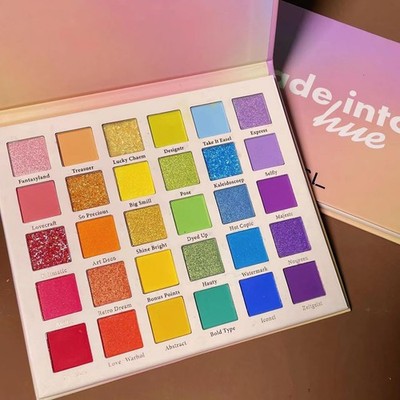 30 Color Rainbow Eyeshadow Palette - Highly Pigmented Mattes, Glitter & Shimmers