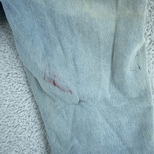 Vintage Levis 511 Distressed Jeans Womens 28x32 Paint Stains 90s Denim - Picture 6 of 24