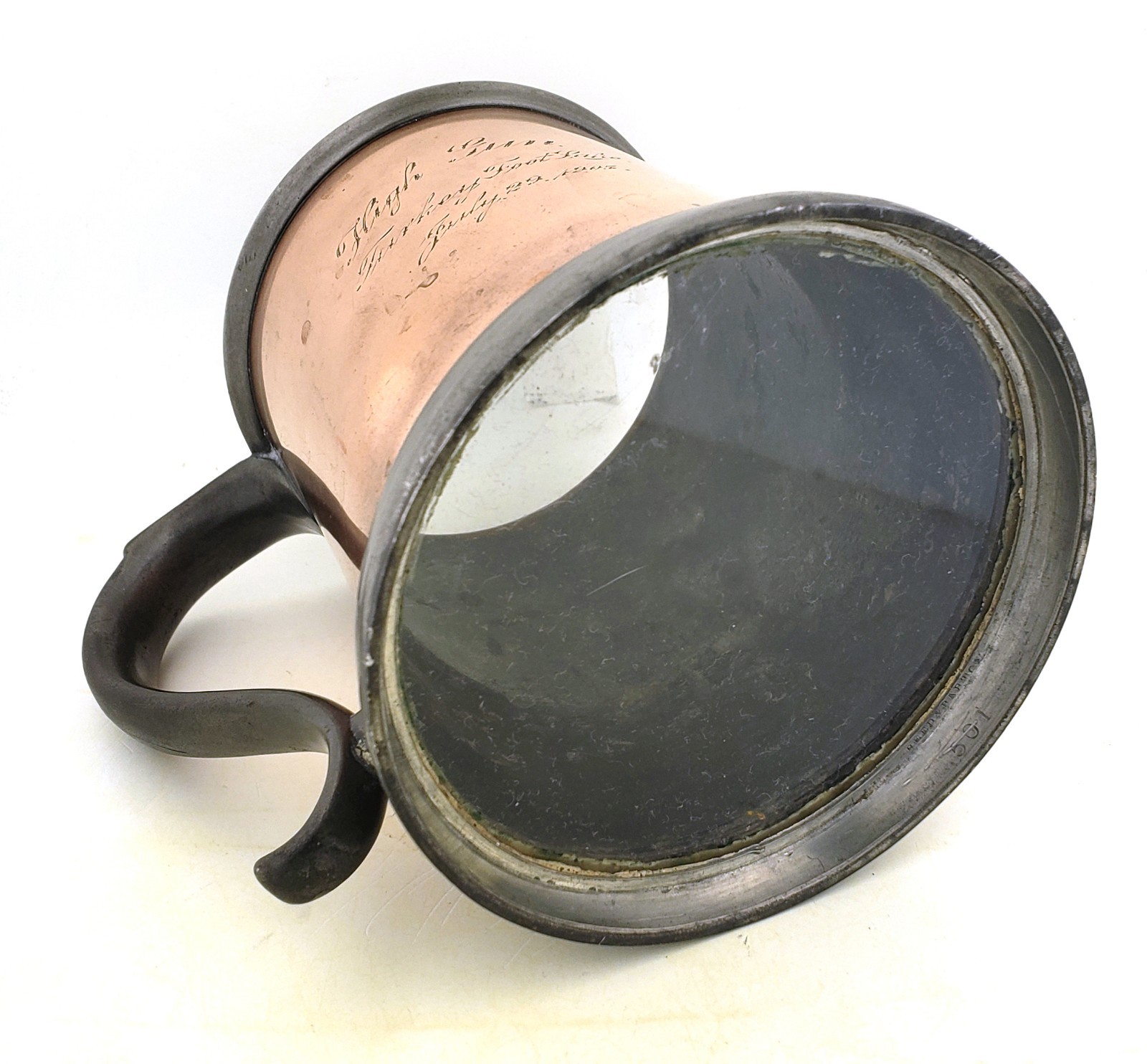 Antique Shooting Trophy Mug 1905 Turkey Foot Lake Ohio High Gun 50 Straight