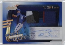 2021 Panini Absolute Spectrum Blue 20/75 TJ Zeuch #TT2S-TZ Auto 7xr