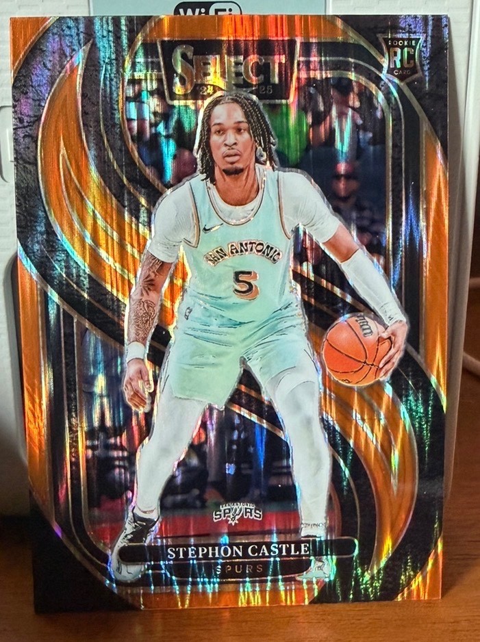 2024-25 Panini Select - Premier Level Stephon Castle #175 Orange Flash Prizm...
