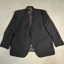 Cremieux Loro Piana Wool Blazer Mens 54R Charcoal Grey Micro Check Sport Coat