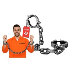 Fake Handcuffs  Leg Shackles, Prisoner Accessory