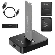 AMZPILOT M.2 NVMe  SATA to USB C Docking Station, SSD A C Black